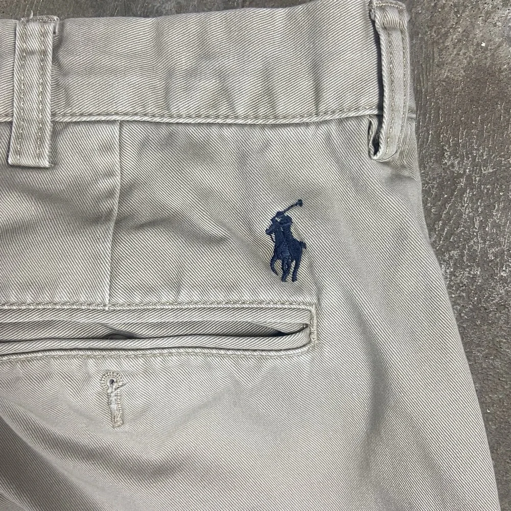 Vintage Polo Ralph Lauren Preston Pant Size 36x30 Beige Pleated Straight Fit